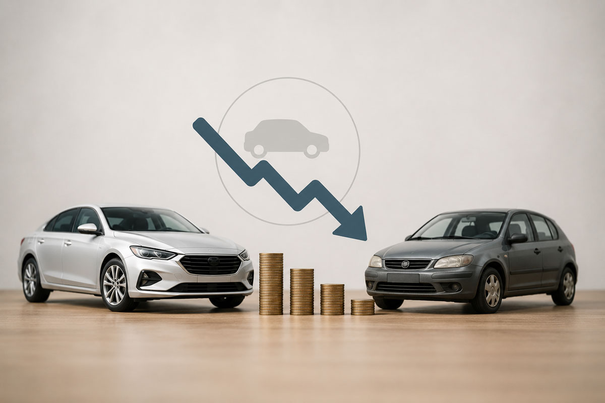 Diferențele de depreciere între o mașină nouă și una rulată