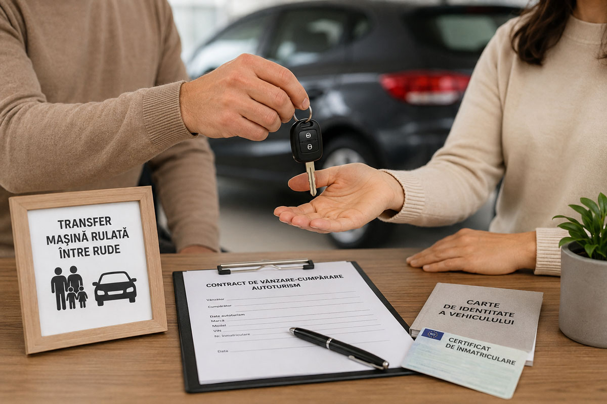 Pașii pentru transferul unei mașini rulate între rude